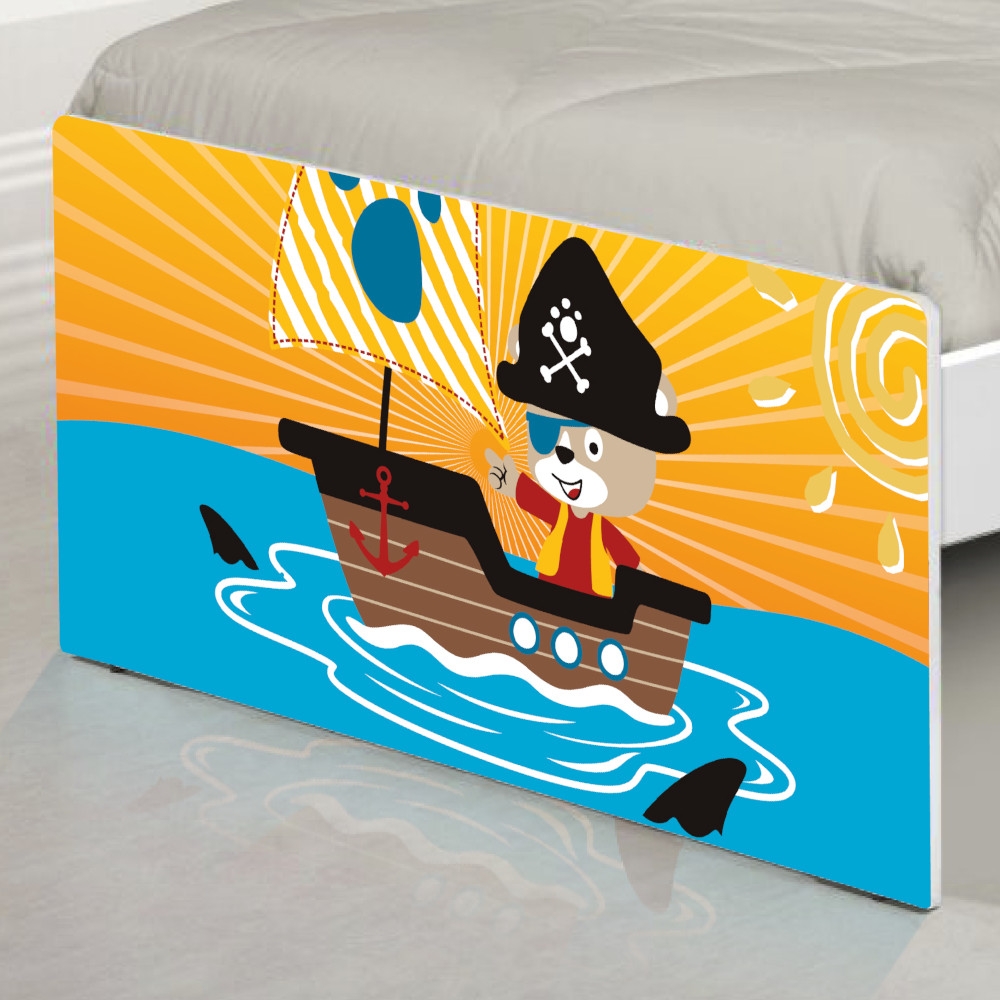 Cama Solteiro Adesivada Pirata