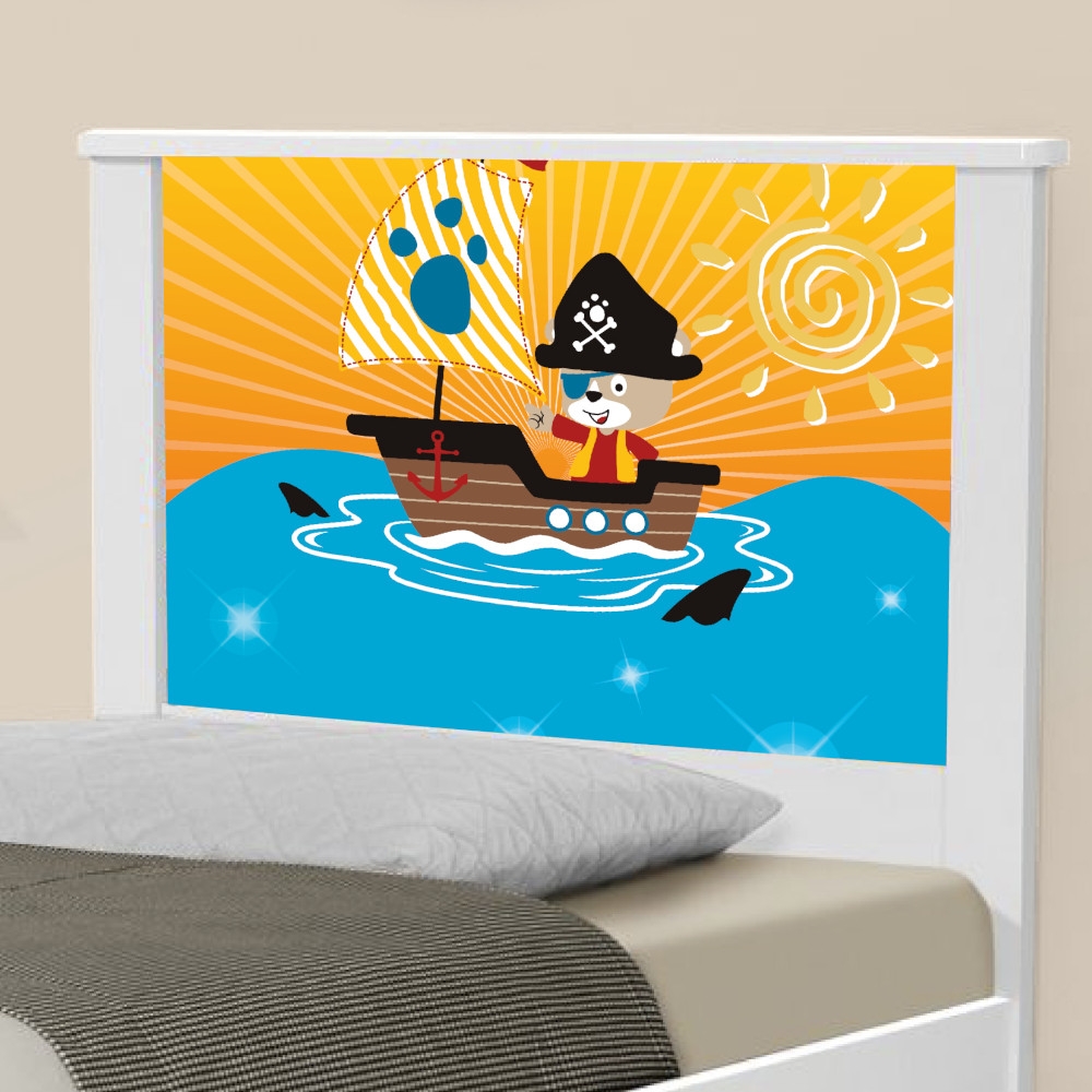 Cama Solteiro Adesivada Pirata