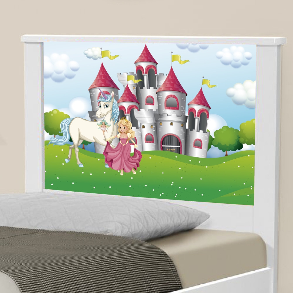 Cama Solteiro Adesivada Princesa Encantada com Colchão