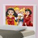 Cama Solteiro Adesivada Princesas Medievais com Colchão