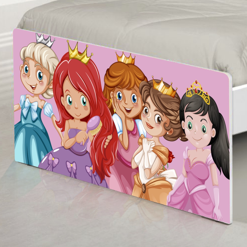 Cama Solteiro Adesivada Princesinhas