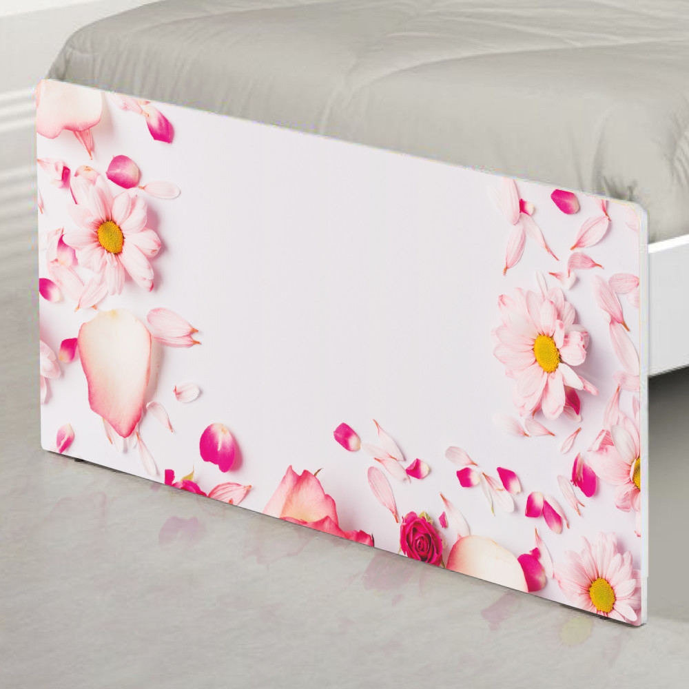Cama Solteiro Adesivada Rosas com Colchão
