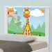 Cama Solteiro Adesivada Safari Girafa com Colchão