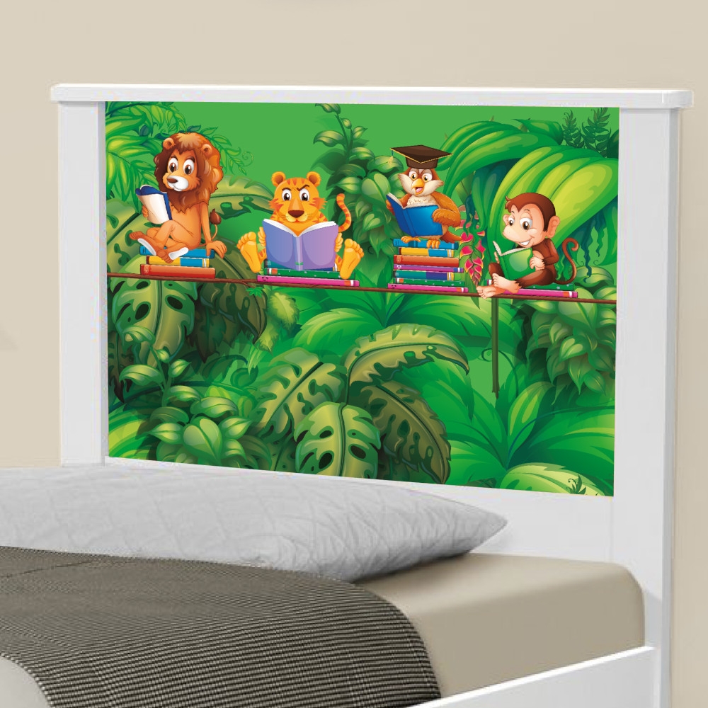 Cama Solteiro Adesivada Safari com Colchão
