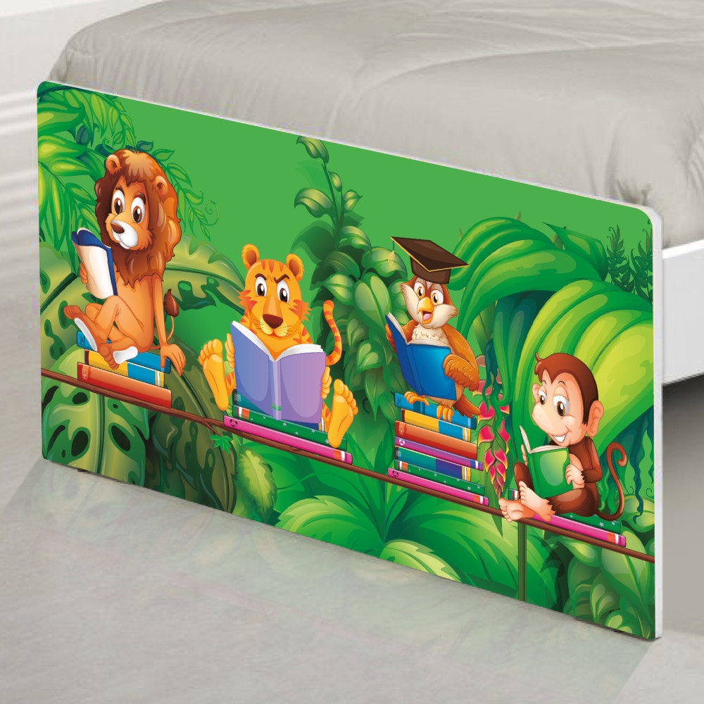 Cama Solteiro Adesivada Safari com Colchão