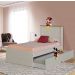 Cama Solteiro Alicante Off White com Auxiliar e Colchões