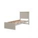 Cama Solteiro Alicante Off White com Auxiliar e Colchões