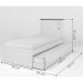 Cama Solteiro Alicante Off White com Auxiliar e Colchões
