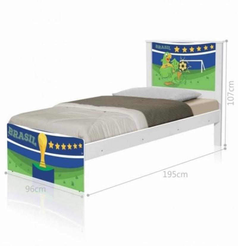 Cama Solteiro Barcelona Copa do Mundo Brasil