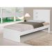 Cama Solteiro Barcelona Flex Branca e Preta