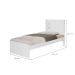 Cama Solteiro Barcelona Flex Branca e Preta