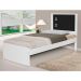 Cama Solteiro Barcelona Flex Branca e Preta