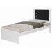 Cama Solteiro Barcelona Flex Branco/ Preto - Tebarrot
