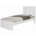 Cama Solteiro Barcelona Flex Branco/ Preto - Tebarrot