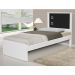 Cama Solteiro Barcelona Flex Branco/ Preto - Tebarrot