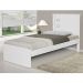 Cama Solteiro Barcelona Flex Branco/ Preto - Tebarrot