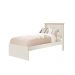 Cama Solteiro Barcelona Off White e Madeira