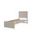 Cama Solteiro Barcelona Off White e Nature - Tebarrot
