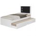 Cama Solteiro Bibox Barcelona Flex Branco/ Preto - Tebarrot
