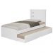 Cama Solteiro Bibox Barcelona Flex Branco/ Preto - Tebarrot