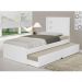 Cama Solteiro Bibox Barcelona Flex Branco/ Preto - Tebarrot