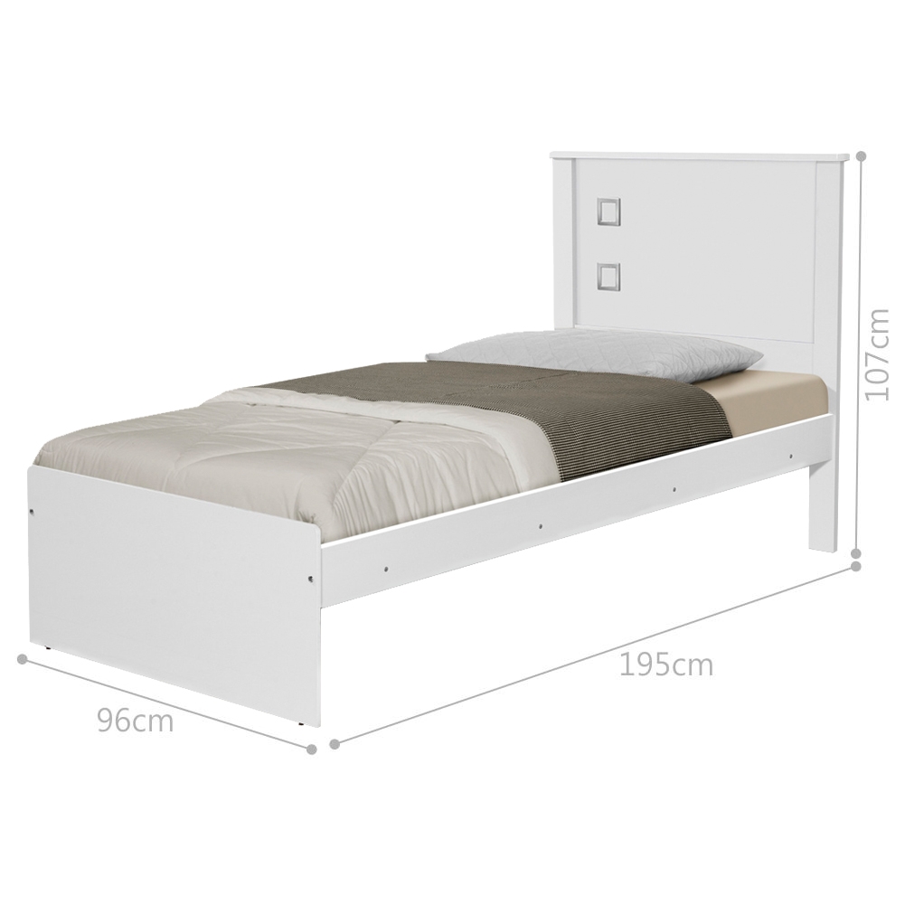 Cama Solteiro Branca