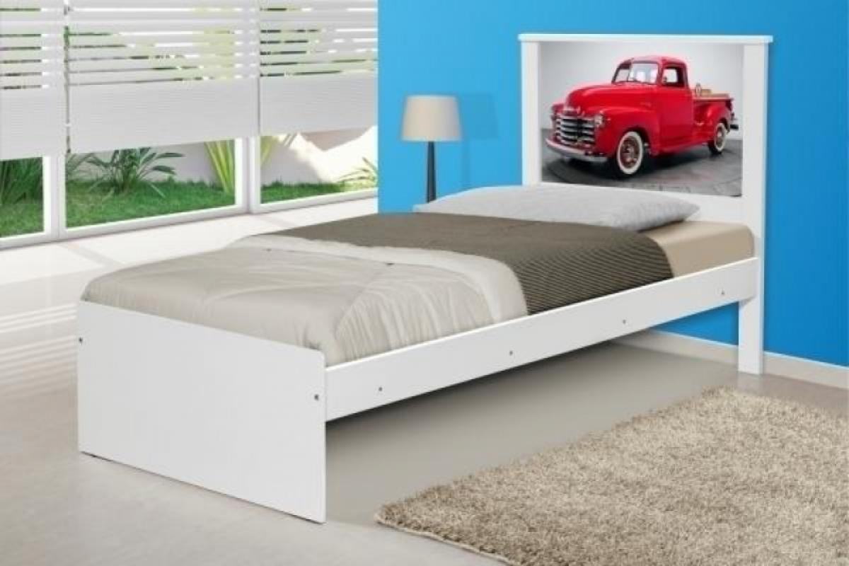 Cama Solteiro Carro Classic Red com Colchão