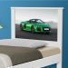 Cama Solteiro Carro Sport Verde com Colchão