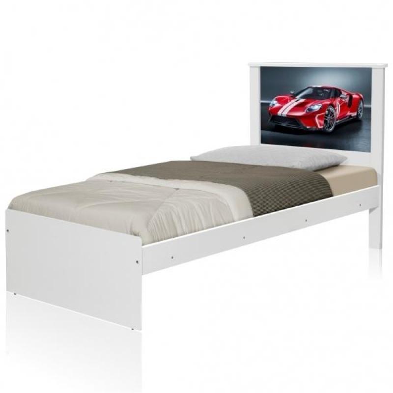 Cama Solteiro Carro Sport Vermelho com Colchão