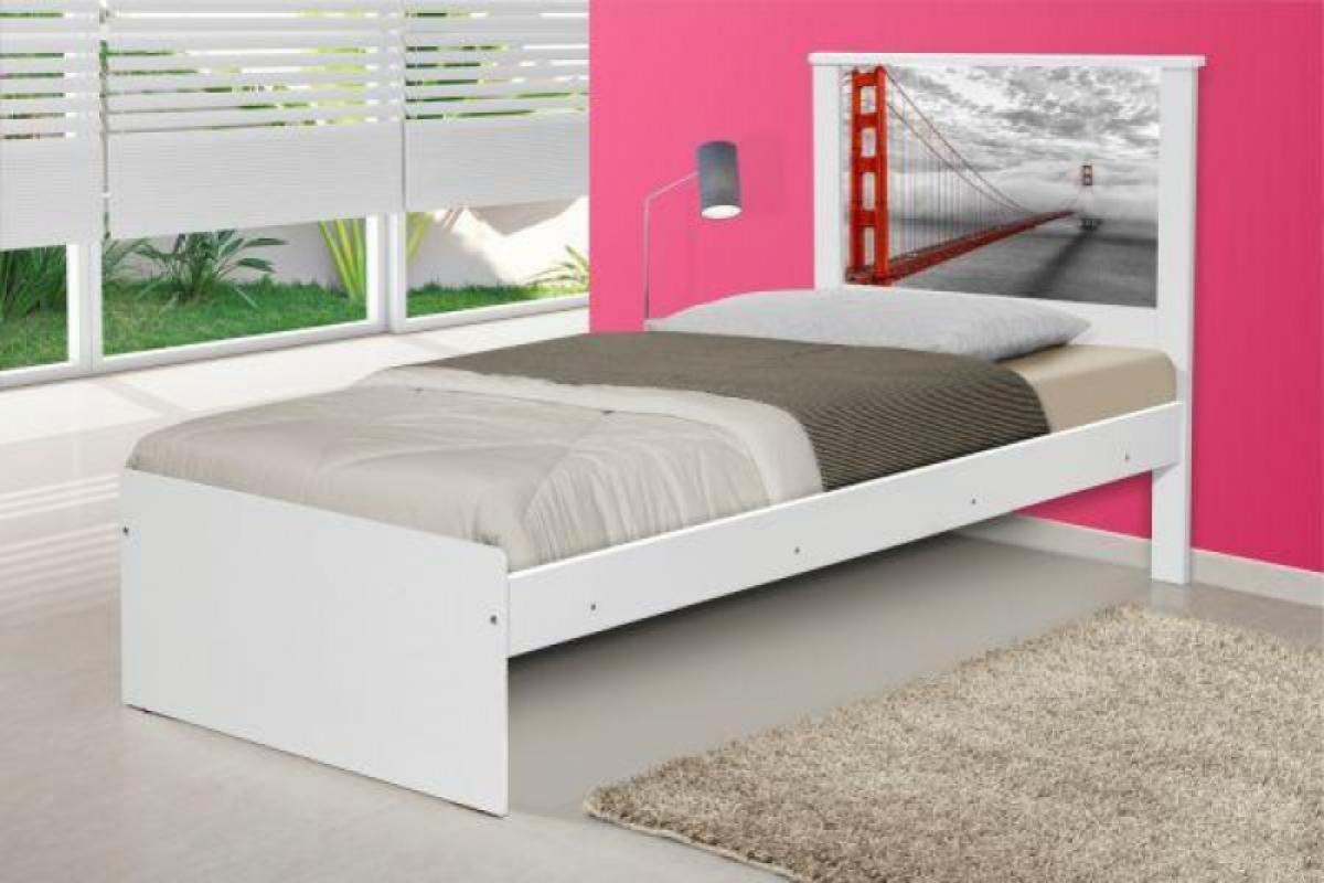 Cama Solteiro Cidade San Francisco com Colchão