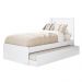 Cama Solteiro Com Auxiliar Barcelona Branco Branco Preto Tebar