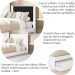 Cama Solteiro Com Auxiliar Barcelona Branco Branco Preto Tebar