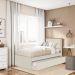 Cama Solteiro Com Auxiliar Barcelona Off White Nature Tebar