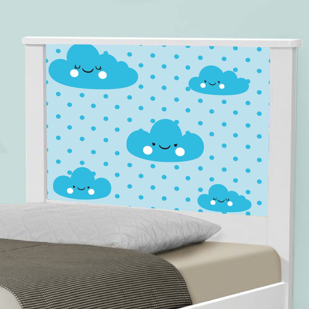 Cama Solteiro Nuvem Menino com Colchão