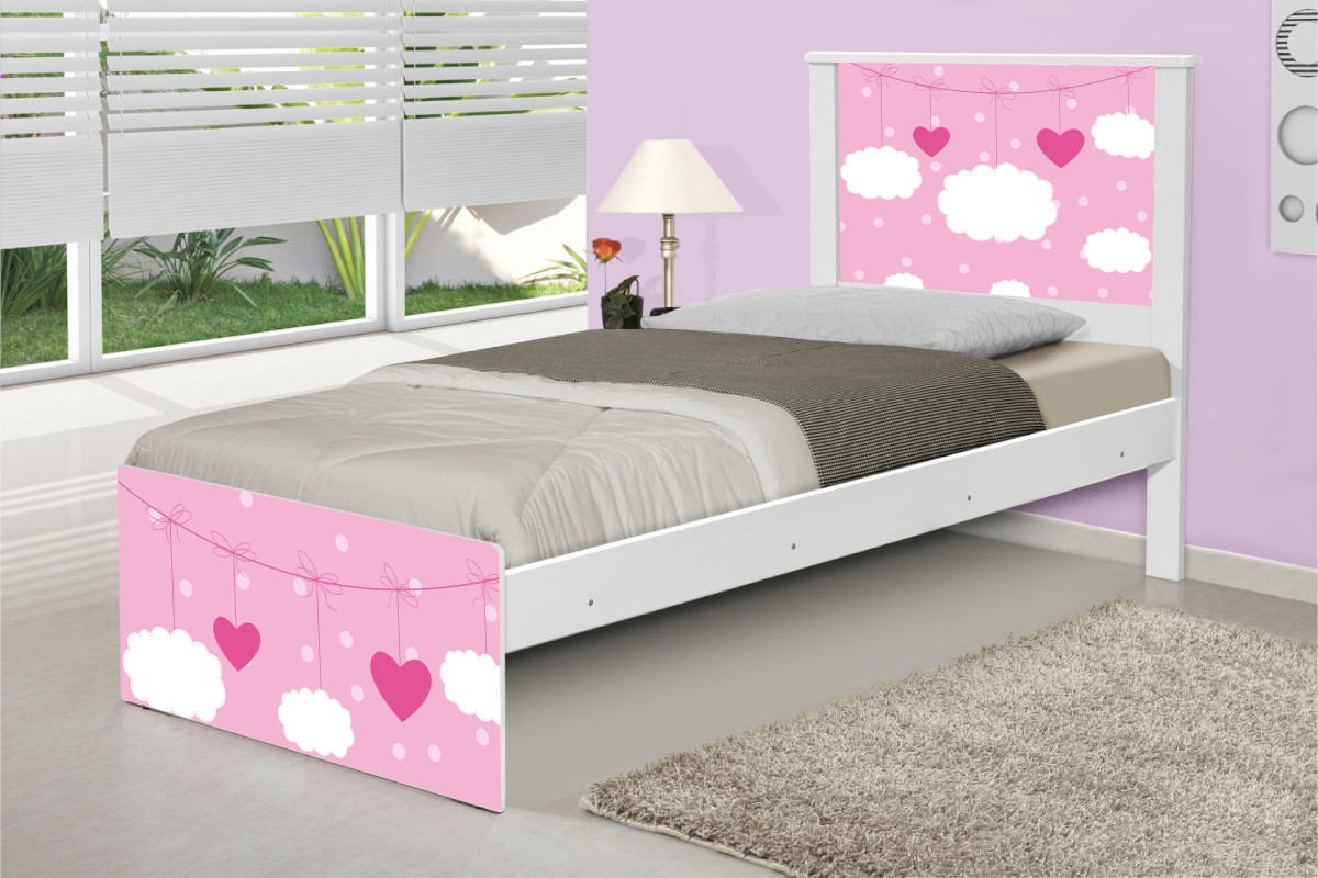 Cama Solteiro Nuvens Menina