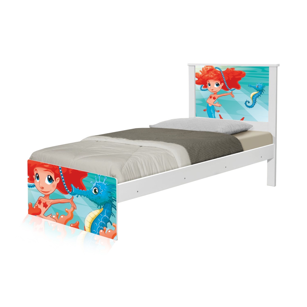 Cama Solteiro Sereia Ruiva