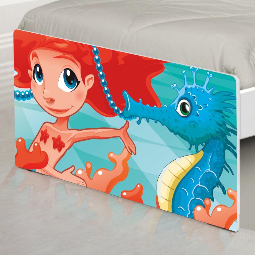 Cama Solteiro Sereia Ruiva com Colchão