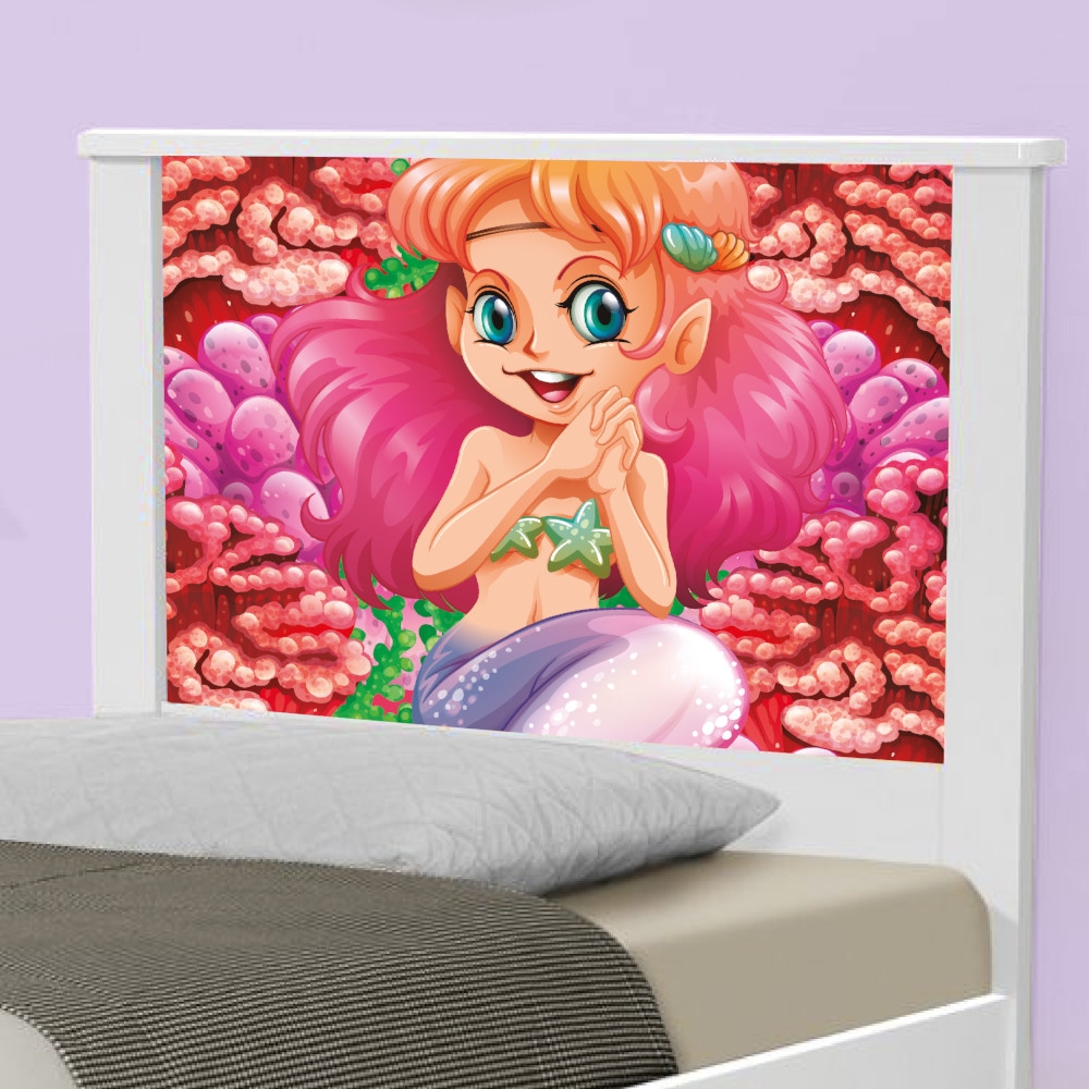 Cama Solteiro Sereia e Corais