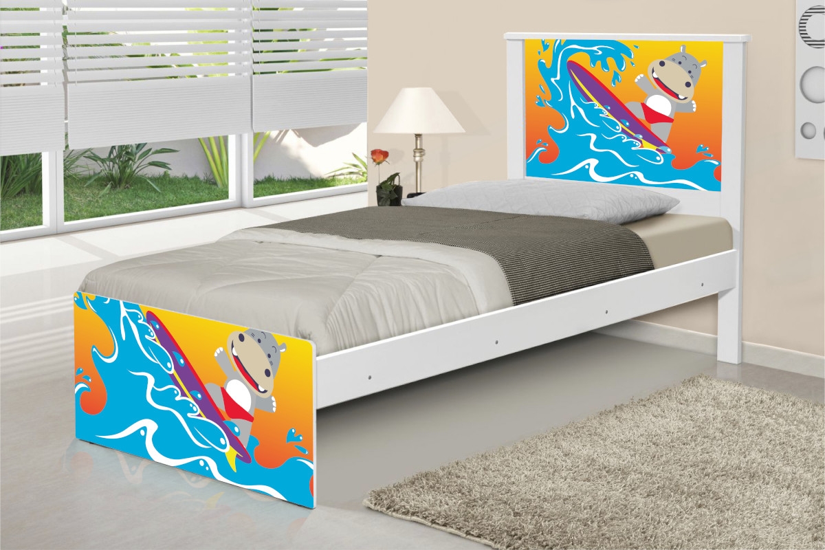 Cama Solteiro Surfista com Colchão