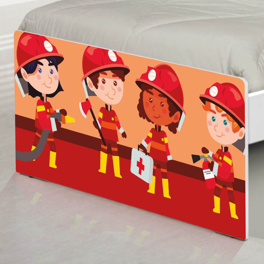 Cama Solteiro Tropa de Bombeiros com Colchão