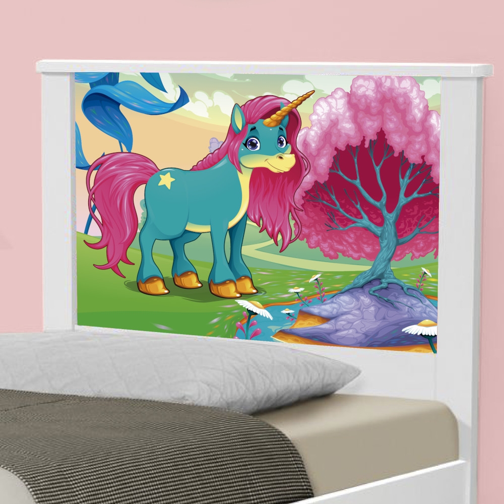 Cama Solteiro Unicórnio Feliz com Colchão