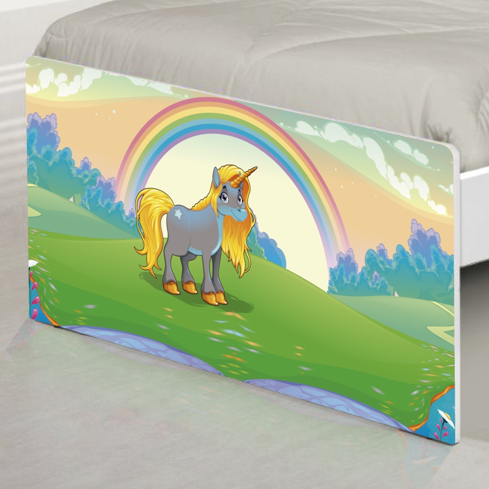 Cama Solteiro Unicórnio Feliz com Colchão