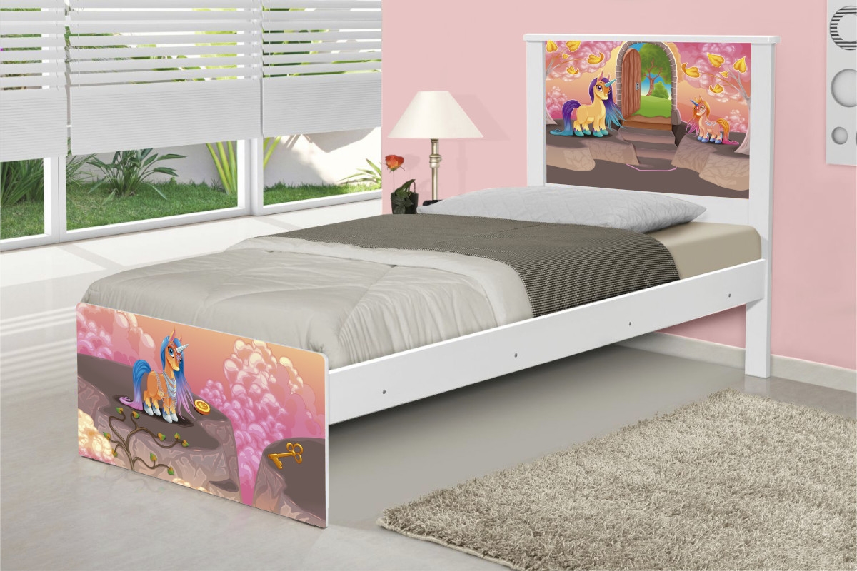 Cama Solteiro Unicórnios Mágicos