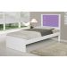 Cama Solteiro Viana - Branca e Lilas