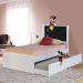 Cama com Cama Auxiliar Barcelona Flex Branca e Preta
