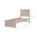 Cama com Cama Auxiliar Barcelona Off White e Madeira