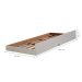 Cama com Cama Auxiliar Barcelona Off White e Madeira