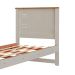Cama com Cama Auxiliar Barcelona Off White e Madeira