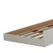 Cama com Cama Auxiliar Barcelona Off White e Madeira