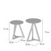 Conjunto com 2 Mesas Laterais Classic Branco e Madeira